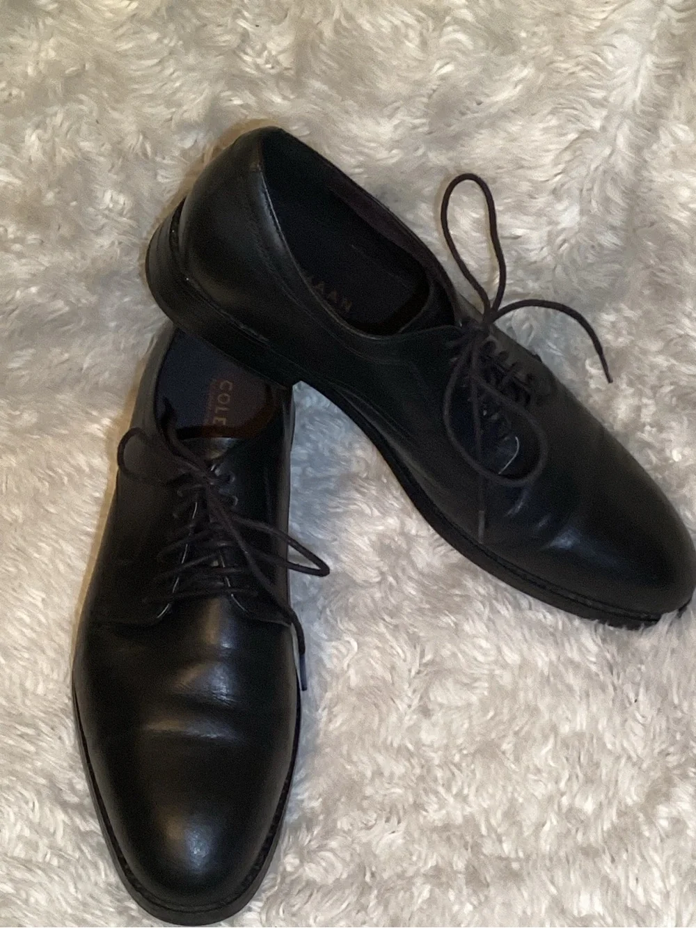 Cole Haan flexcraft Black Leather Lace-Up Derbys shoes size 10.5